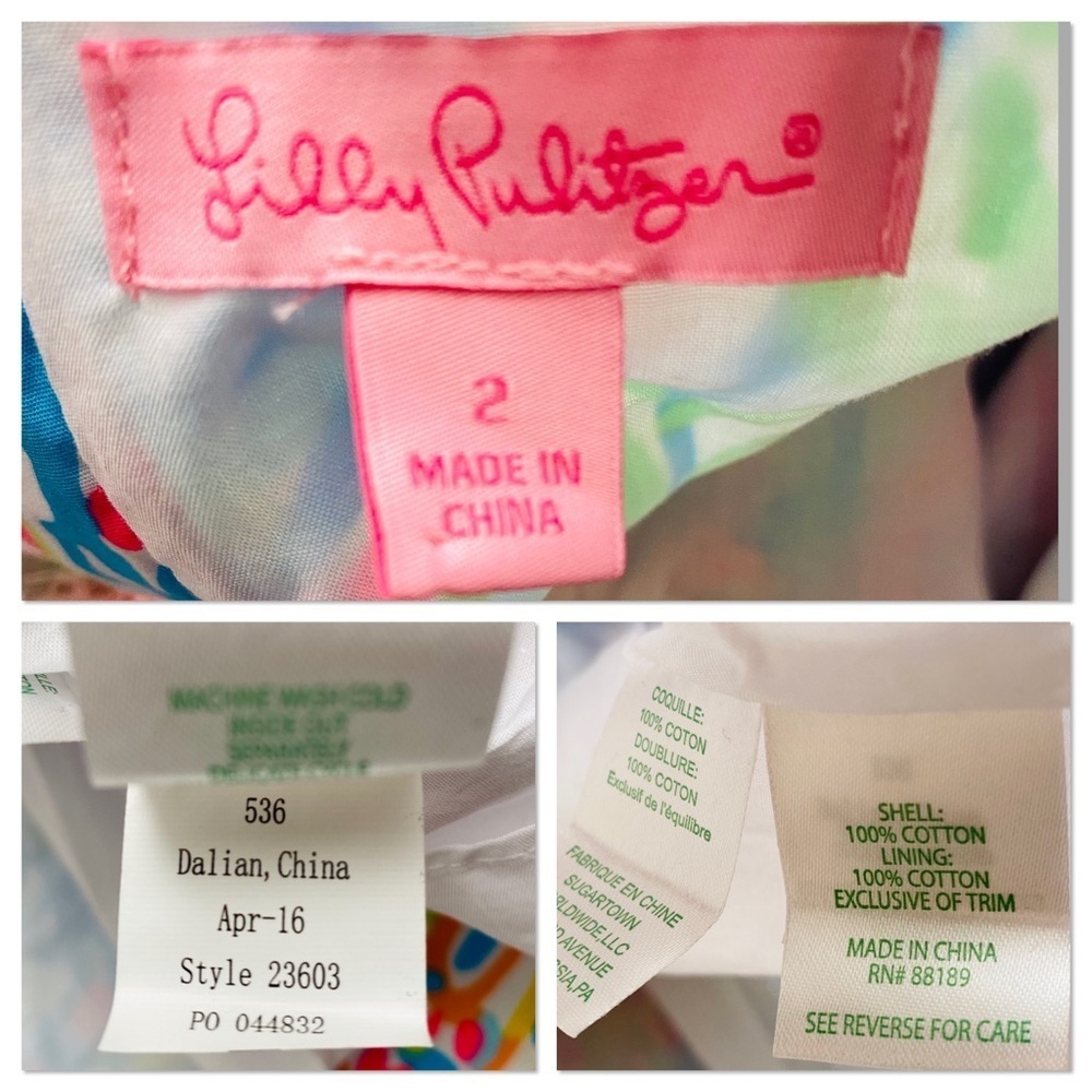 Lilly Pulitzer Ardleigh bright multicolor print Lovers Coral - Picture 15 of 15